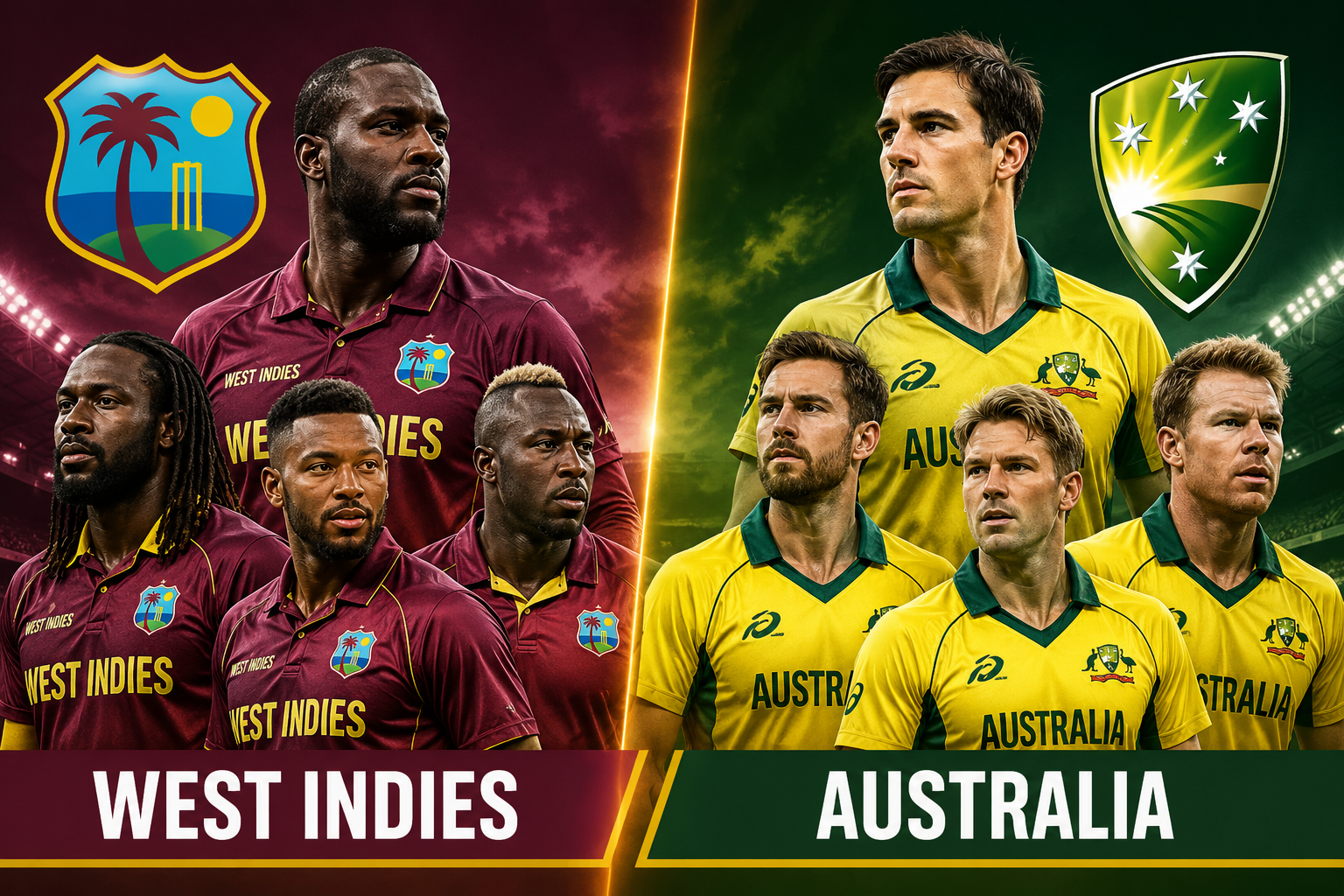 West Indies Cricket Team vs Australian Men’s Cricket Team Timeline