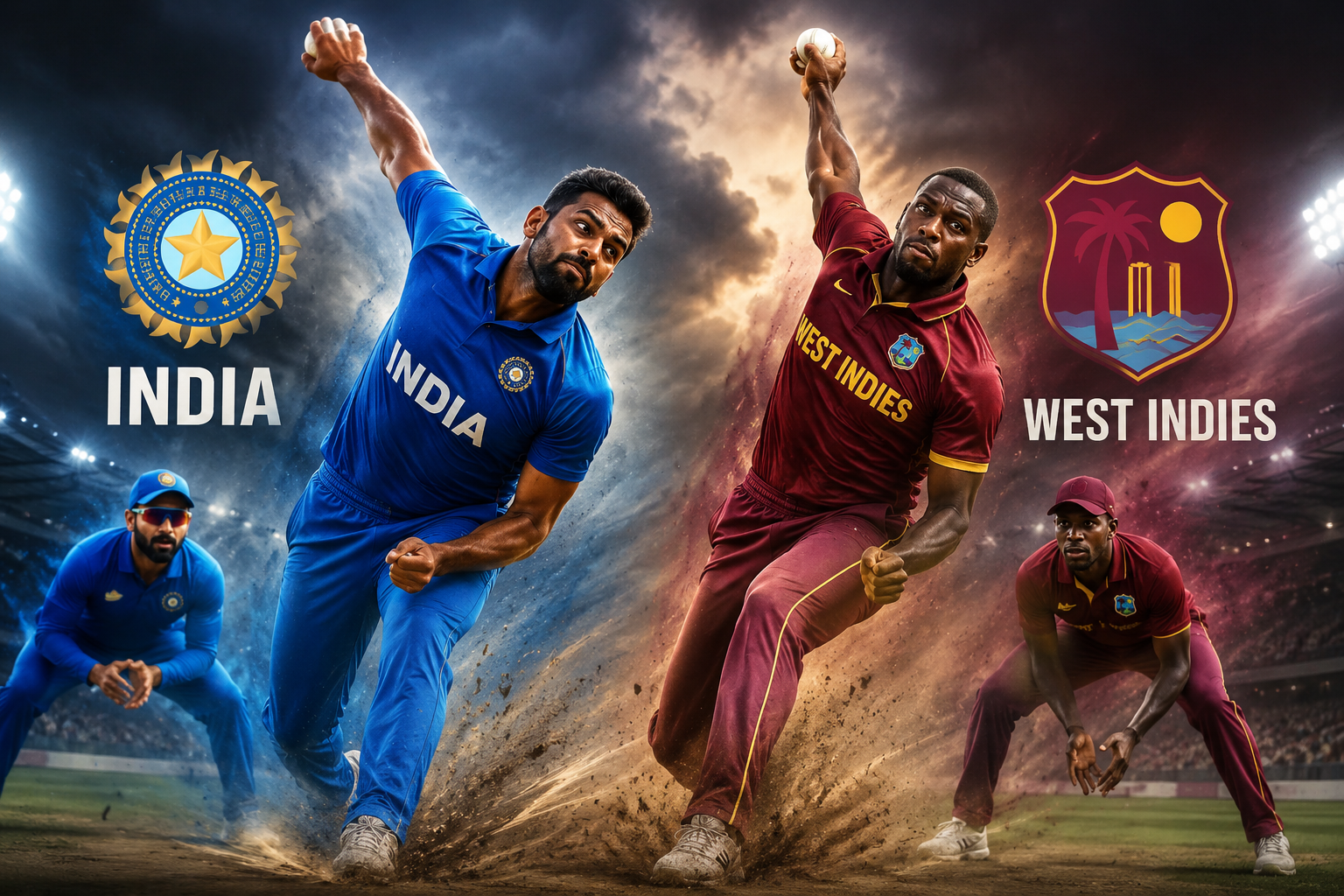 India National Cricket Team Vs West Indies Cricket Team Players