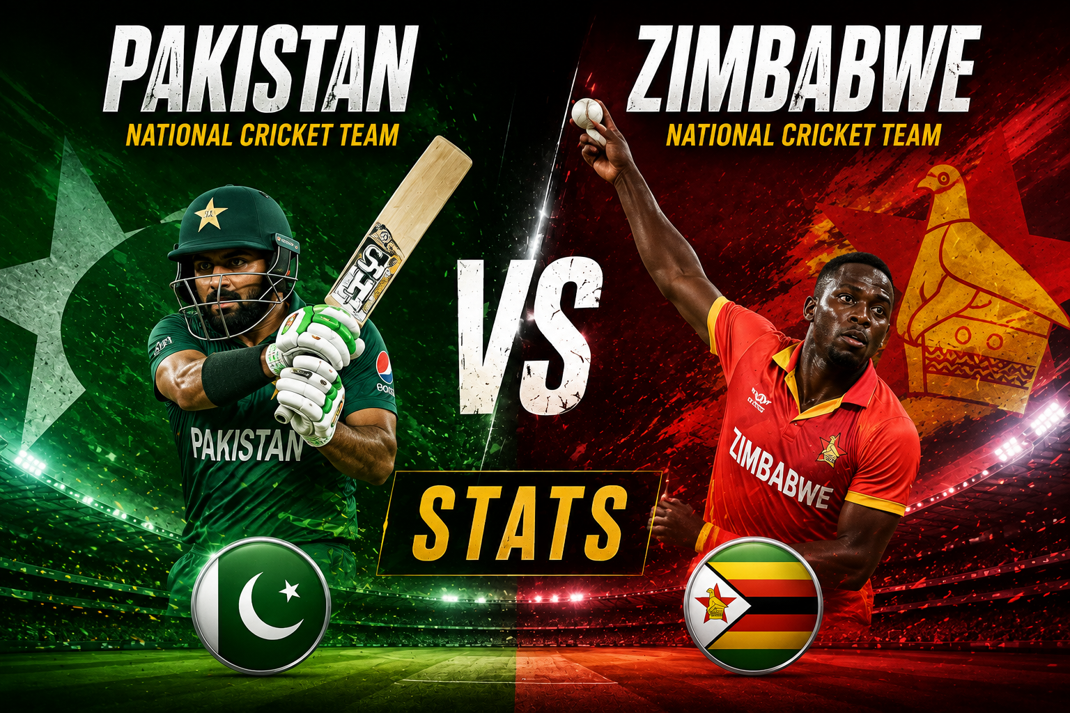 Pakistan National Cricket Team vs Zimbabwe National Cricket Team Stats