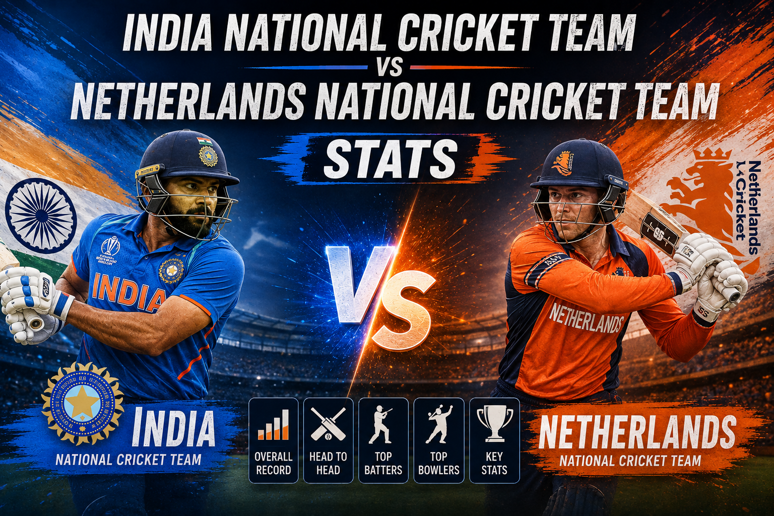 India National Cricket Team Vs Netherlands National Cricket Team Stats